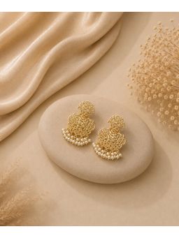 Bdiva - Gold Plated Filigree Drop Earrings
