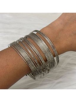 Bdiva - Oxidized Multi-Wire Statement Bangle