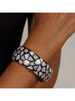 Bdiva - Gold Plated Aurora Stone Chip Bangle