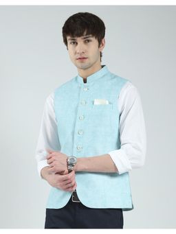 Monte Carlo - Mens Self Design Band Neck Waist Coat
