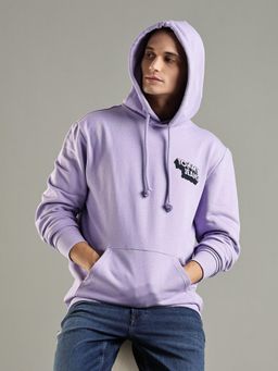 Tommy Hilfiger - Purple Logo Regular Fit Cotton Hoodie