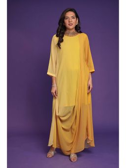 Zari Jaipur - Yellow Ombre Print Kurta