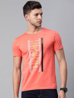 Pierre Carlo - Peach Cotton T-Shirt