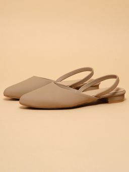 ERIDANI - Ellie Beige Closed Toe Slingback Sandals for Women