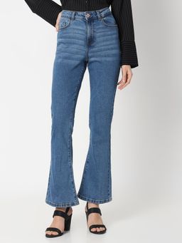 VERO MODA - Blue Mid Rise Bootcut Jeans