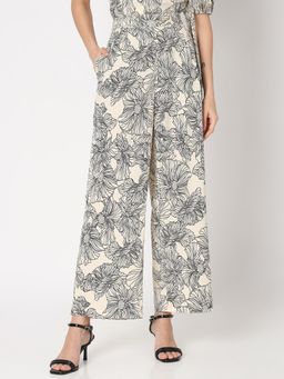 VERO MODA - Beige Floral Pants