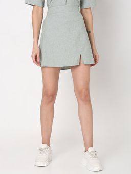 VERO MODA - Light Green Short Skirt