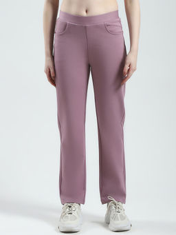 Monte Carlo - Womens Solid Mauve Regular Fit Jegging