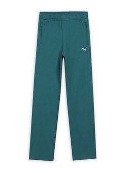 Puma - Boys Green Printed Trackpant