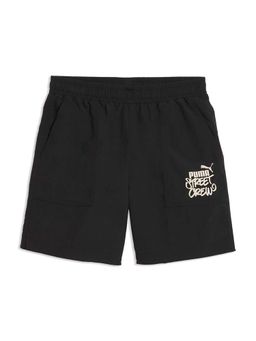 Puma - Boys Black Printed Shorts