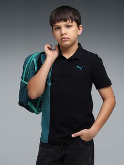 Puma - Boys Black Colorblock Polo T-Shirt
