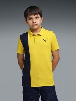 Puma - Boys Yellow Colorblock Polo T-Shirt