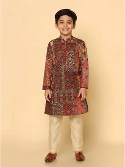 KISAH - Boys Multi-Color Printed Kurta & Pyjama