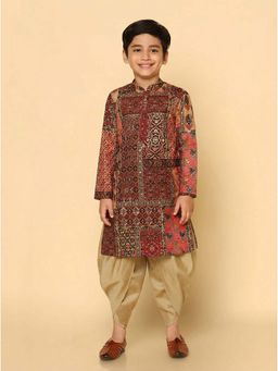 KISAH - Boys Multi-Color Printed Kurta & Dhoti