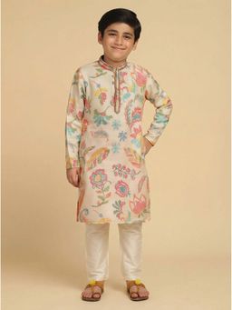 KISAH - Boys Multi-Color Solid/Plain Kurta & Pyjama