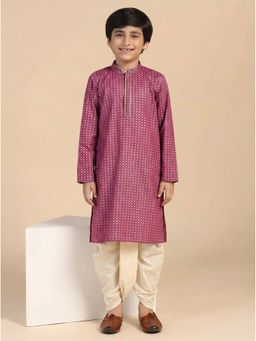 KISAH - Boys Pink Printed Kurta & Dhoti