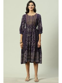 Biba - Purple Printed Kurta