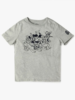 GAP - Kids Disney Print Crew Neck T-Shirt Grey