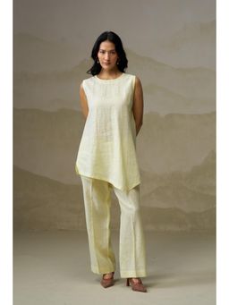 Naseebo - Butter Yellow Asymmetrical Co-Ord Set