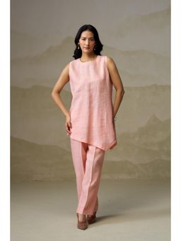 Naseebo - Peach Asymmetrical Co-Ord Set