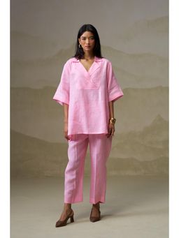 Naseebo - Pink Collared Co-Ord Set