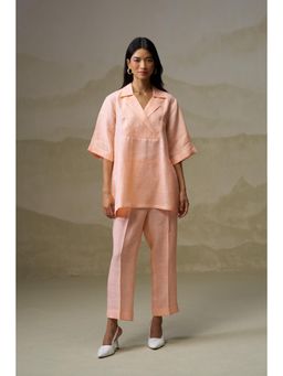 Naseebo - Peach Collared Co-Ord Set