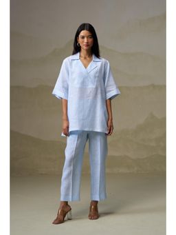 Naseebo - Powder Blue Collared Co-Ord Set