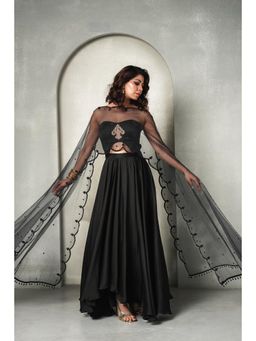 The Black Sheep Collective - Black Swan Tube Dress with Cape