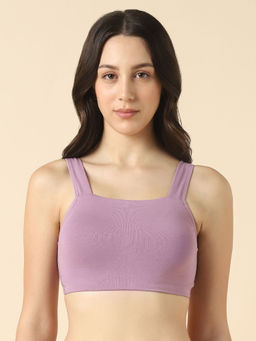 Van Heusen - Women Solid Anti Bacterial Wireless Full Coverage Padded Bra Purple