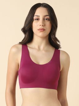 Van Heusen - Body Shaper Padded Seamless Bra with Full Coverage and Removable Pads Wine