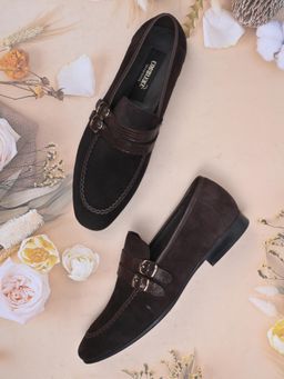 Cobblerz - Men Coffee Brown Solid Loafers