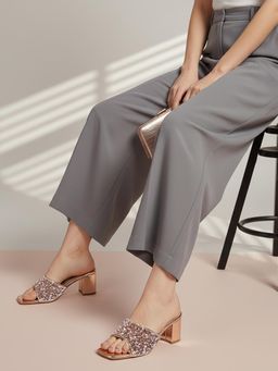 Iconics - Women Rose Gold Block Heels