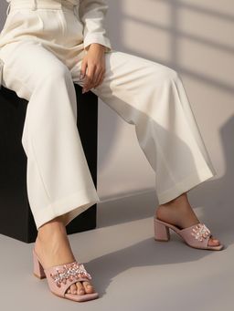 Iconics - Women Pink Block Heels