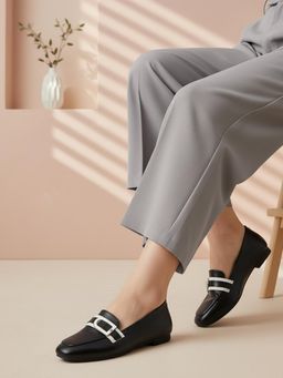 Iconics - Women Black Modern Minimalist Loafers