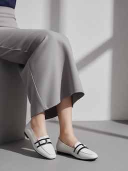 Iconics - Women White Modern Minimalist Loafers