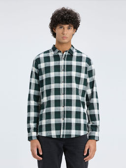 Pepe Jeans - Green & White Large Check Shirt