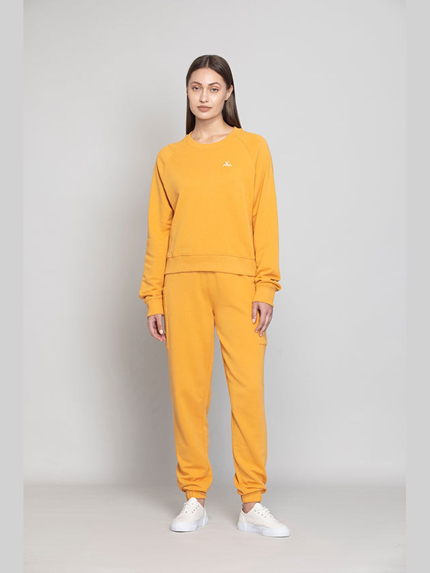 Yellow Cotton Blend Sweatshirt