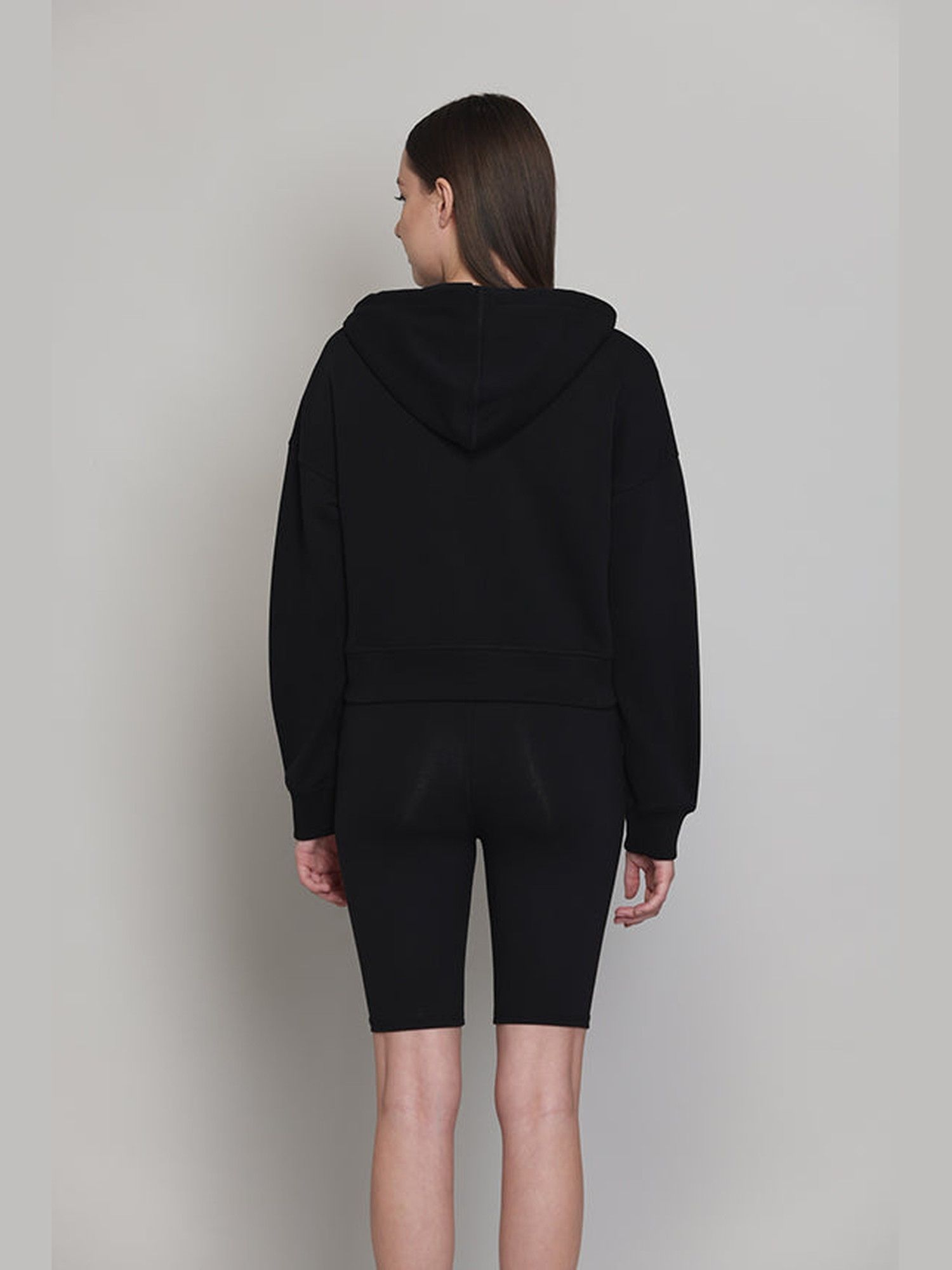 Black Pure Cotton Hoodie