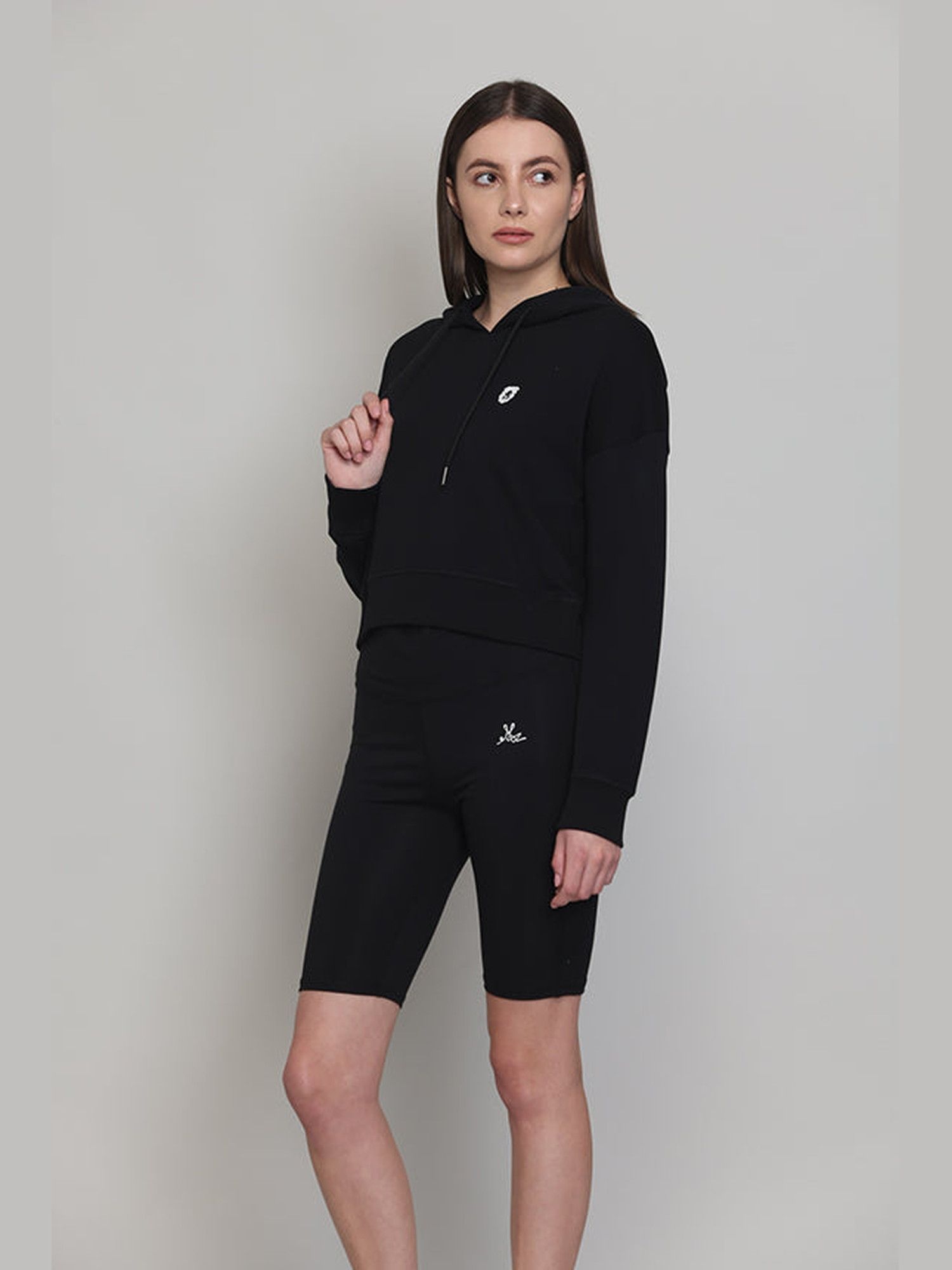 Black Pure Cotton Hoodie