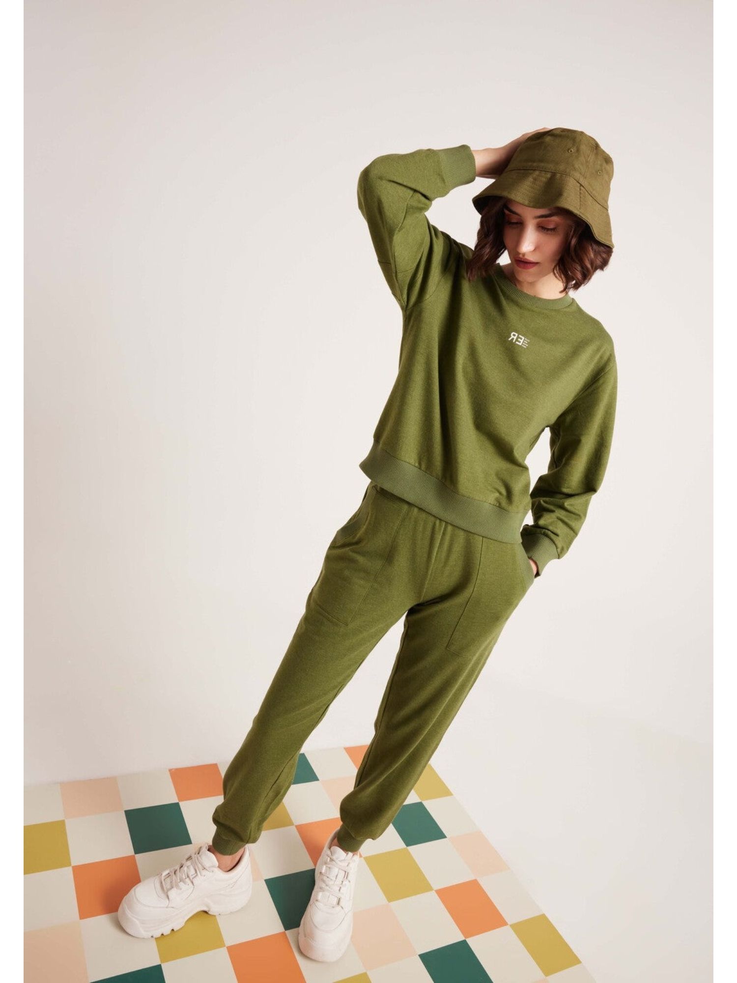 Green Cotton Sweatshirt