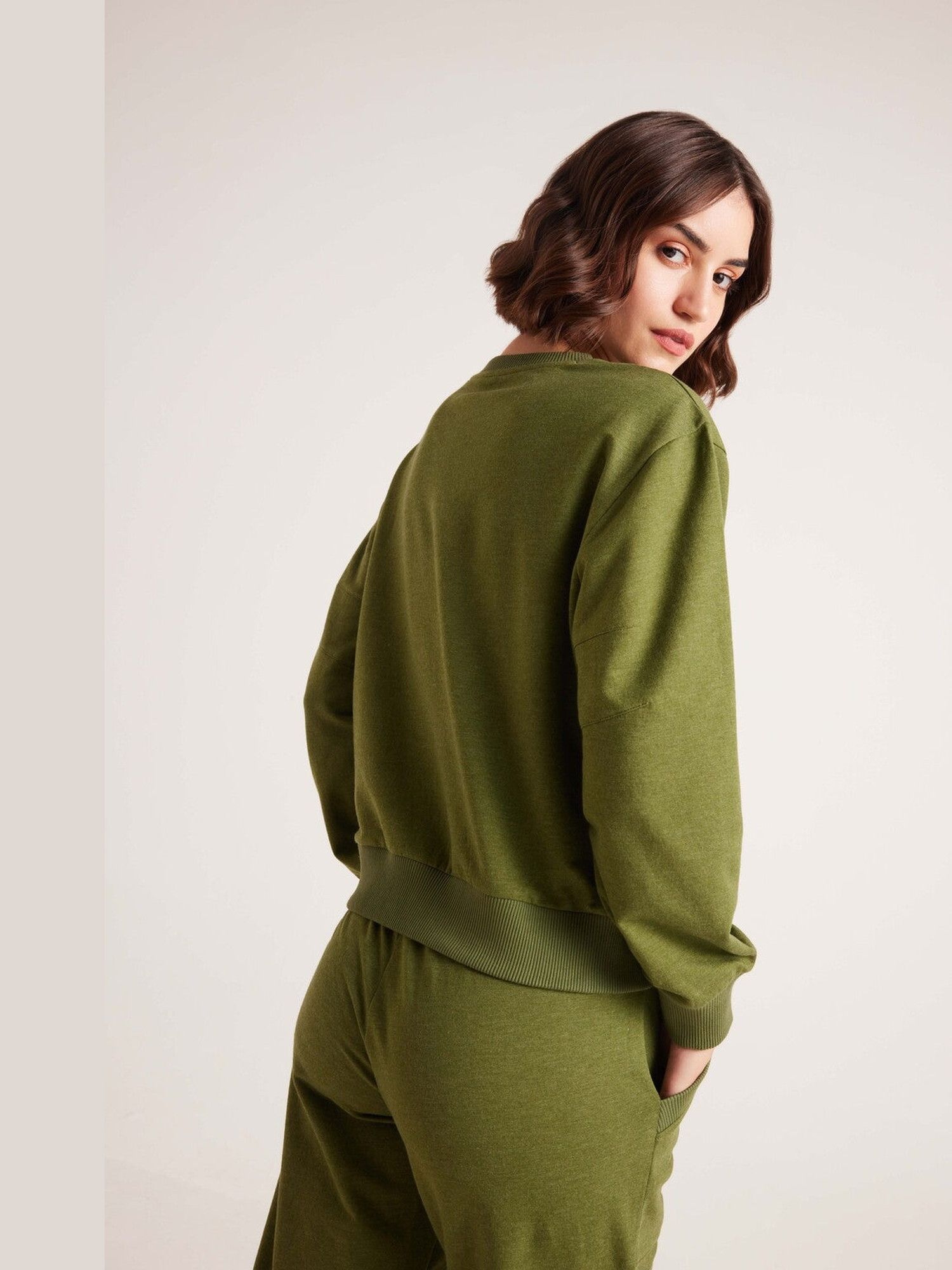 Green Cotton Sweatshirt