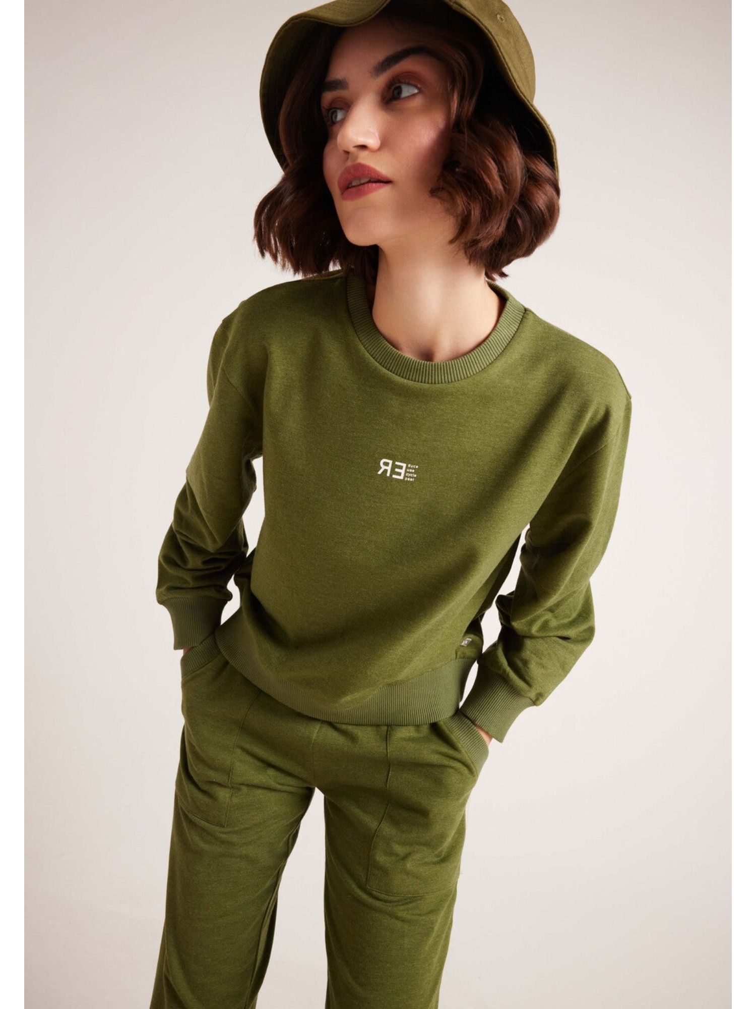 Green Cotton Sweatshirt