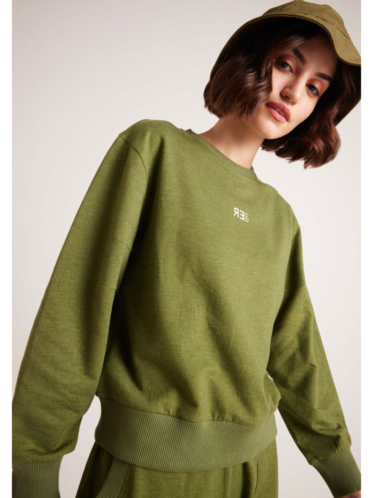 Green Cotton Sweatshirt