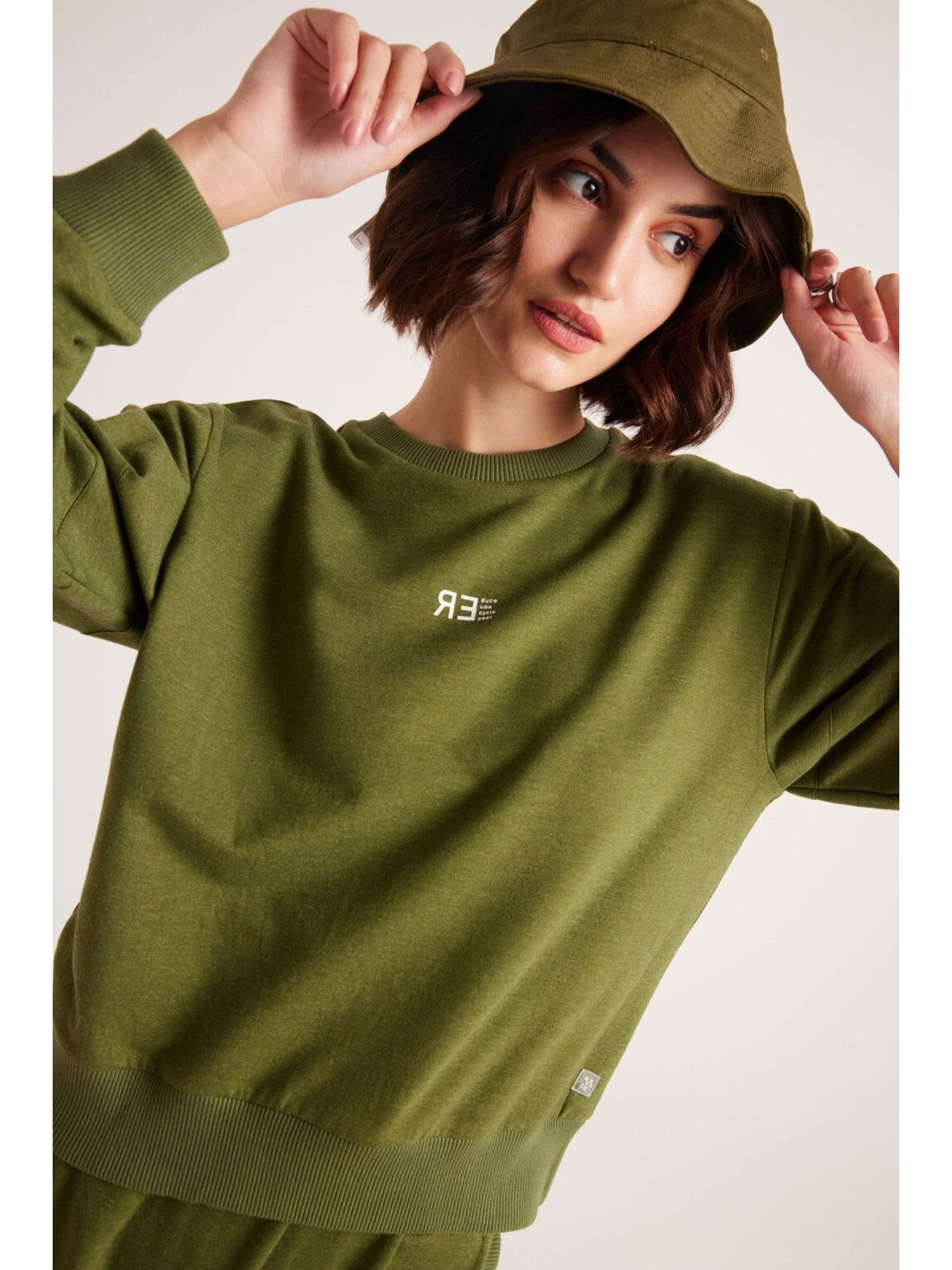 Green Cotton Sweatshirt