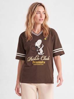 max - Brown Women Snoopy Print Boxy Fit T-shirt