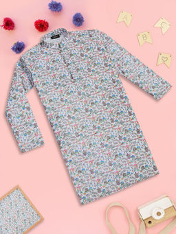 Sanwara - Stylish Printed Multi Color Kurta for Boys