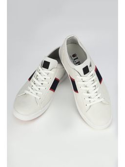 Louis Philippe - Printed White Lace Up Shoes