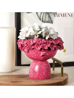 The Artment - Fuscia Small Surreal Face Table Planter for Home Decor