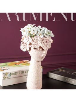 The Artment - Pink Tall Surreal Faces Table Planter for Home Decor