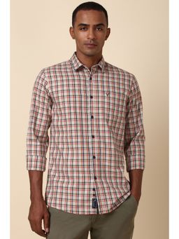 Allen Solly - Men Multi Color Custom Fit Checks Full Sleeves Casual Shirt